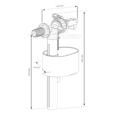 Впускной клапан для инсталляции Ideal Standard 1/2